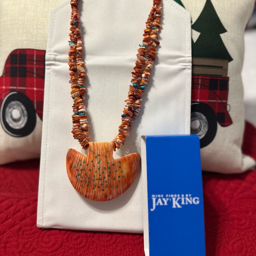 Jay King Orange Beaded Necklace